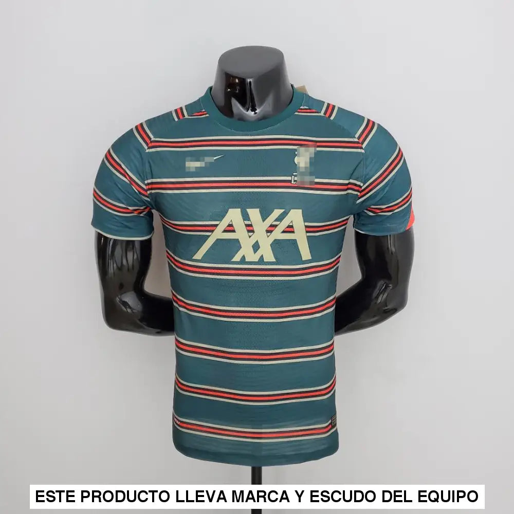 リバプール 22-23 ジャージ、ストライプ トレーニング (プレーヤーズ エディション)